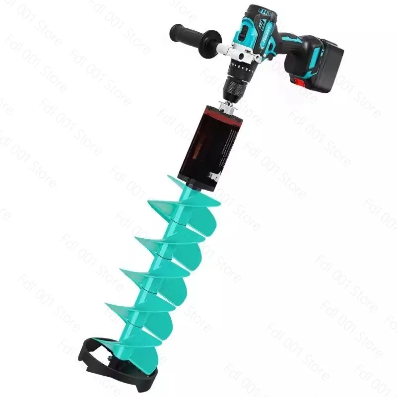 

Ice Fishing Auger Electric Drill Nylon Floating Auger with 2 Blades and Locating Device 6 Inch Rotating Diameter
