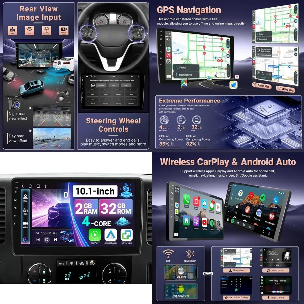 

Car Radio Stereo for Chevrolet Silverado Tahoe Suburban GMC Sierra Yukon 10.1" 2+32GB IPS Touchscreen for Silverado Tahoe Head U