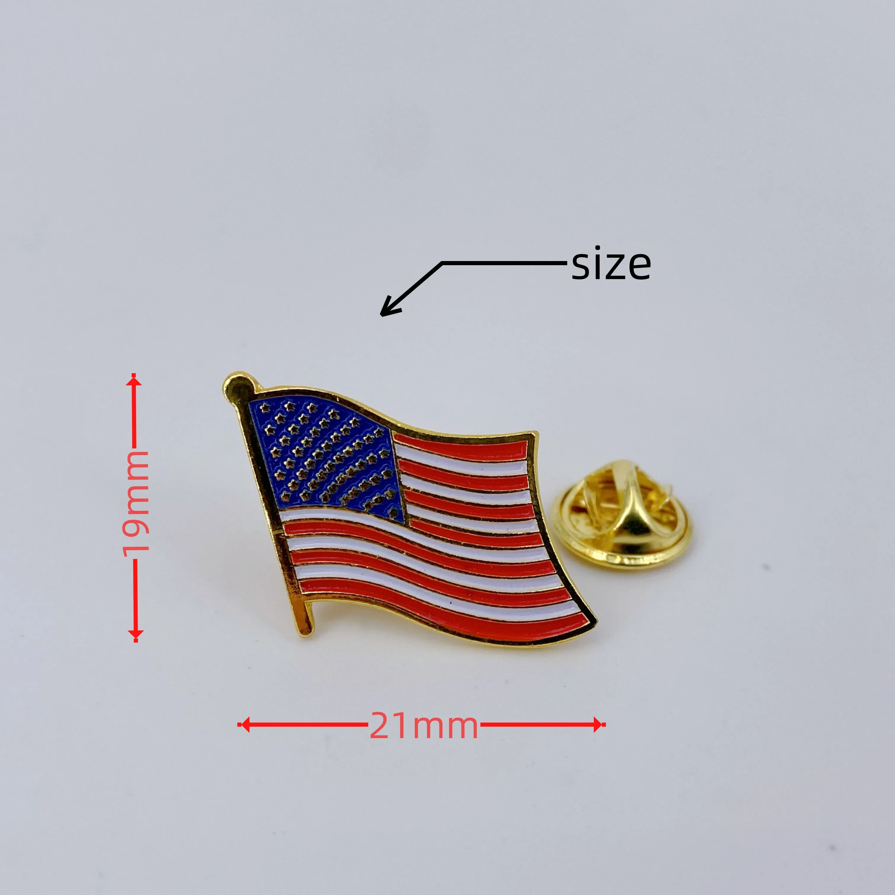 American Flag Lapel Pins – USA Metal Enamel Flag Pins United States US Waving Badge Brooch for Patriotic Display