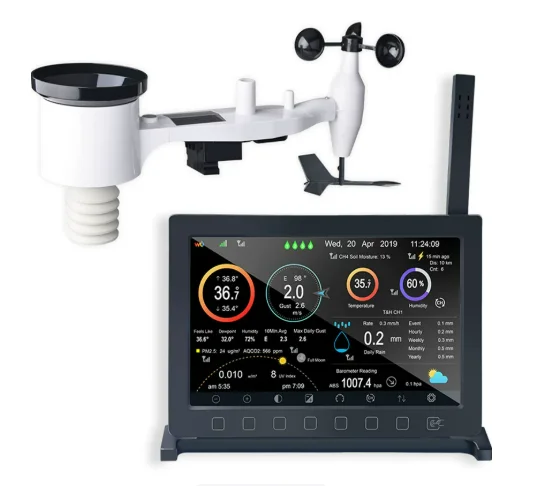 Ecowitt Wittboy Pro Weather Station HP2564 with 7 Inch TFT Console WS90 Solar Sensor 433MHz