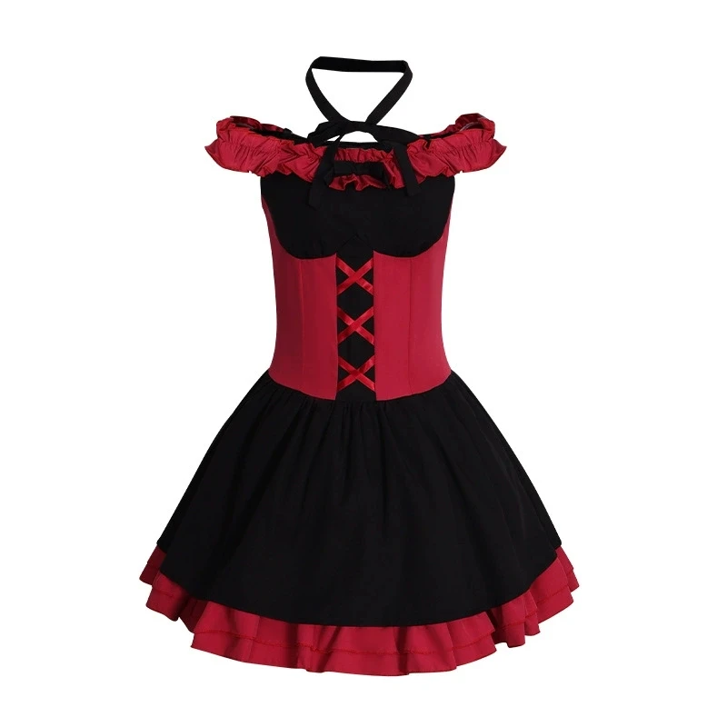 

2026 new Cute Date Skirt Women Christmas Halloween Disguise Stage Wear Anime DATE A Tokisaki Kurumi Cosplay Costume Suit