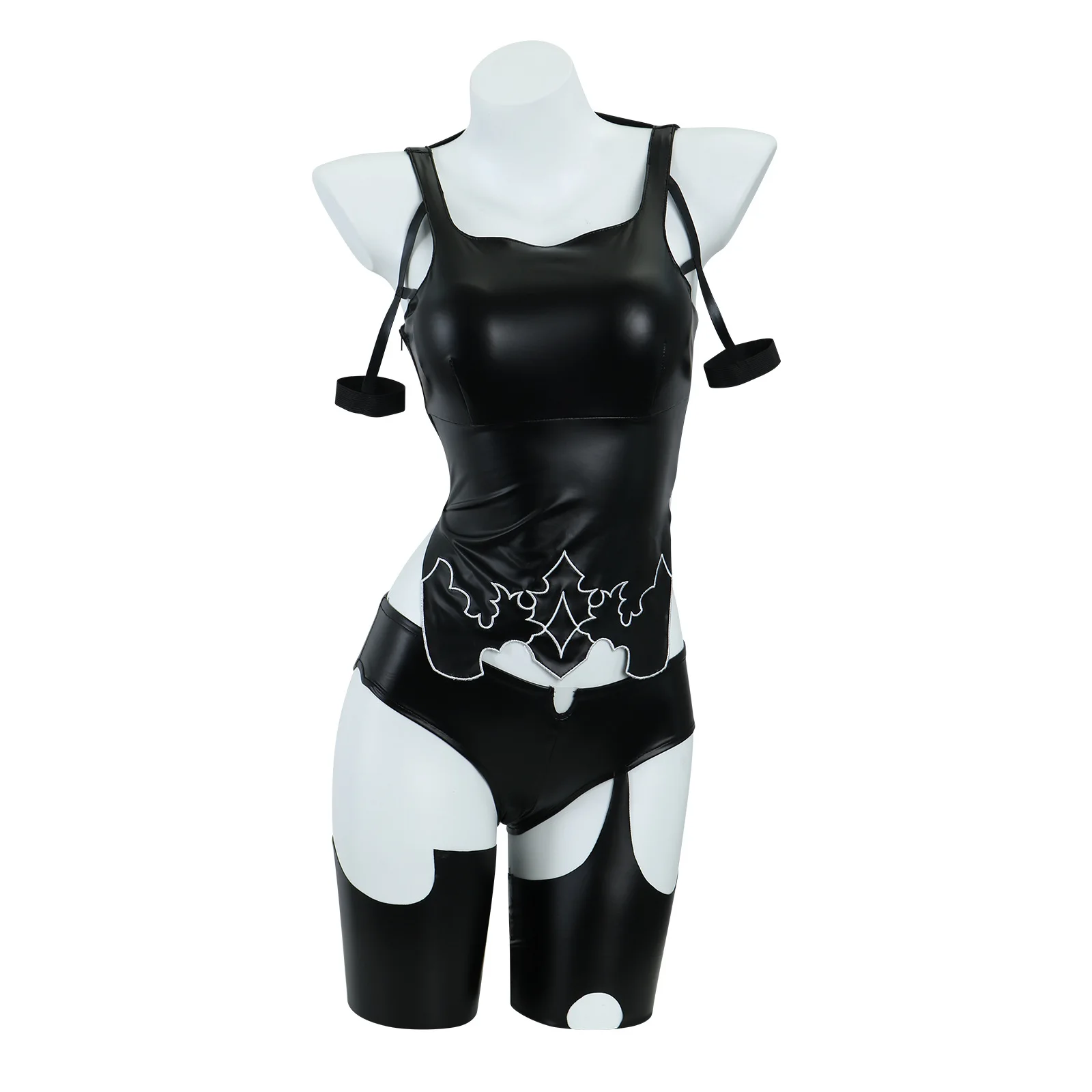 Game NieR:Automata A2 Cosplay Costume Wig Sexy Black Battle Suit For Women Girl Handsome Halloween Party A2 Role Play Outfit - Image 5