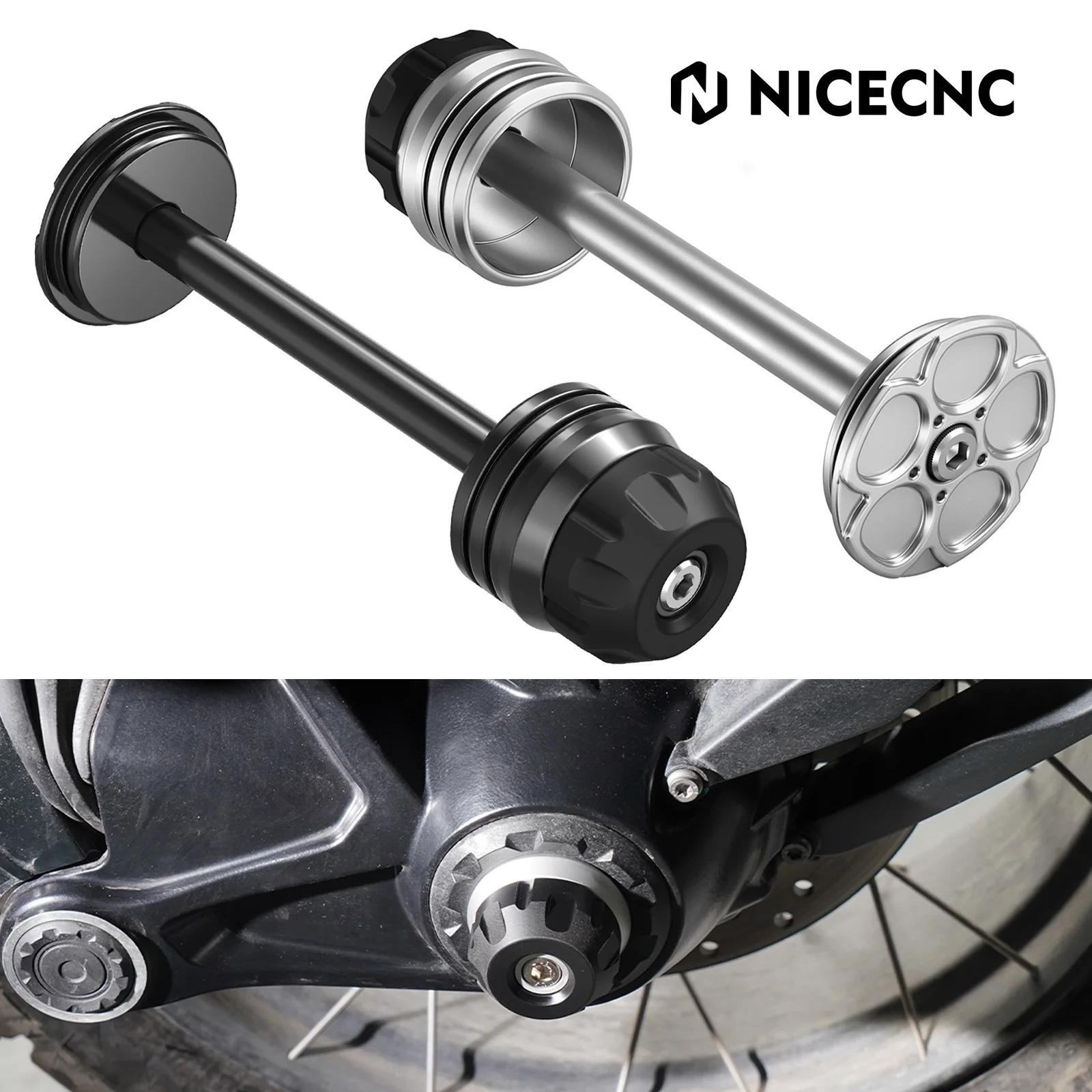 

Motorcycle Rear Axle Hub Center Cap Rear Axle Crash Sliders for BMW R1250GS Adventure R1250GSA 2019-2024 R1250GS 2019-2023