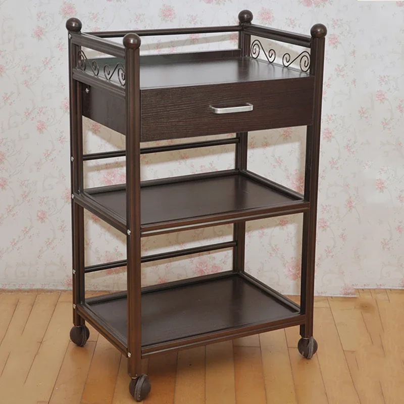 Aluminum Cart Hospital Trolley Welding Hair Salon Barber Units Cabinet Furniture Pedicure Hairdressing Suitcase Marquesa