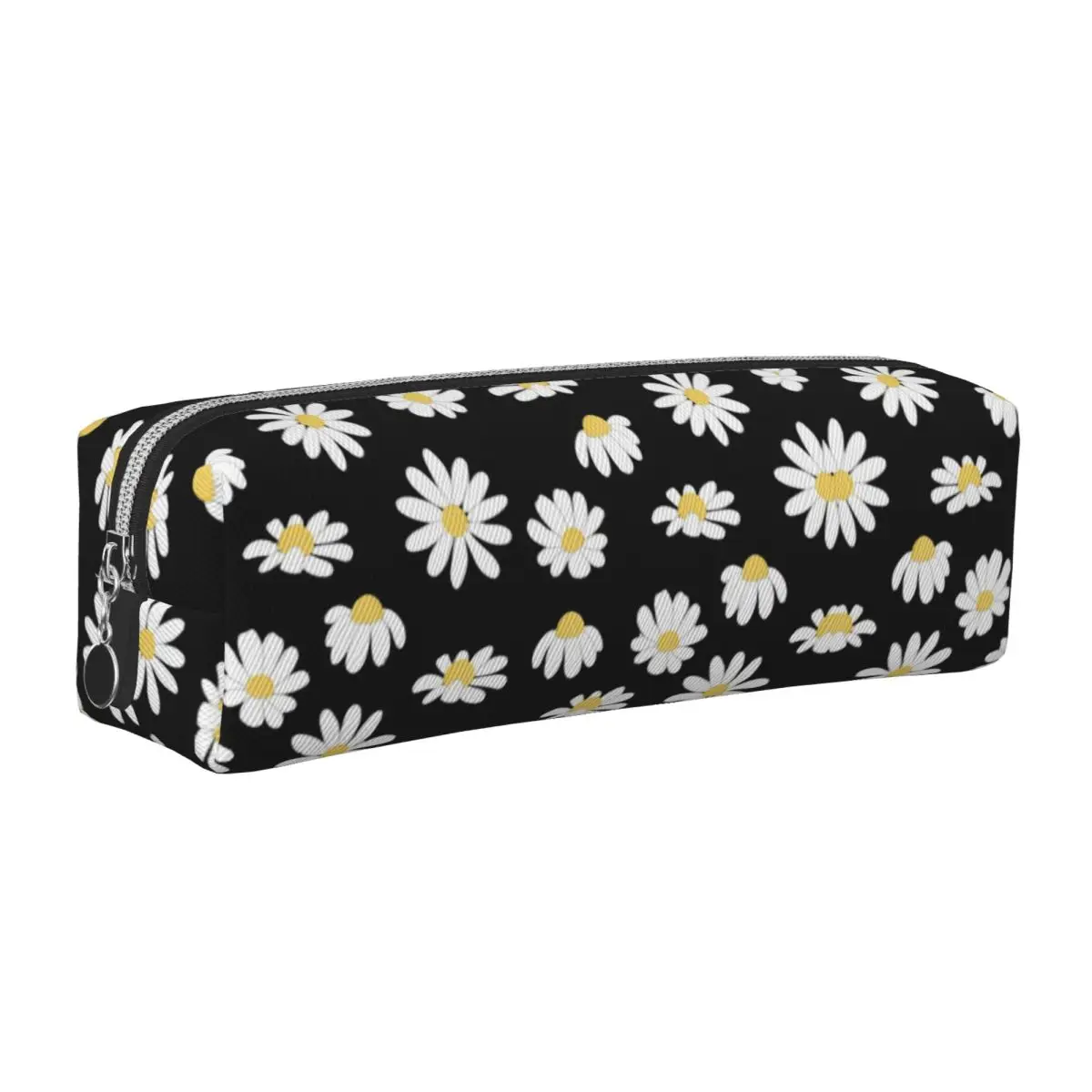 Federmäppchen mit Gänseblümchen-Blumen, florale Stifttasche für Schüler, großes Fassungsvermögen, Schulbedarf, Geschenke, Bleistiftbox