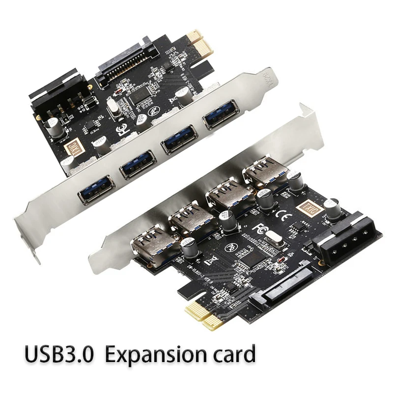 

Адаптер-сплиттер PCI-E к USB 3.0 Удлинитель карт Конвертер PCIe USB3.0 HUB для настольного ПК Адаптер расширения USB3.0 Карта расширения