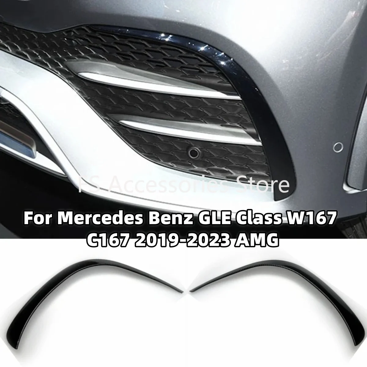 Frontstoßstangen-Seitenlufteinlass-Splitter-Spoiler-Canards-Nebelscheinwerfer-Zierleisten-Sport-Bodykit für Mercedes-Benz GLE-Klasse W167 C167 2019-2023