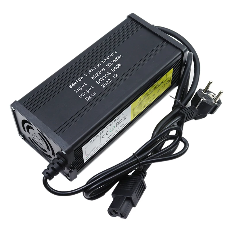 NEW 72V 20S lithium battery charger 84V 5A/8A/10A/12A/15A/20A high-power metal case with LCD display intelligent fast charging