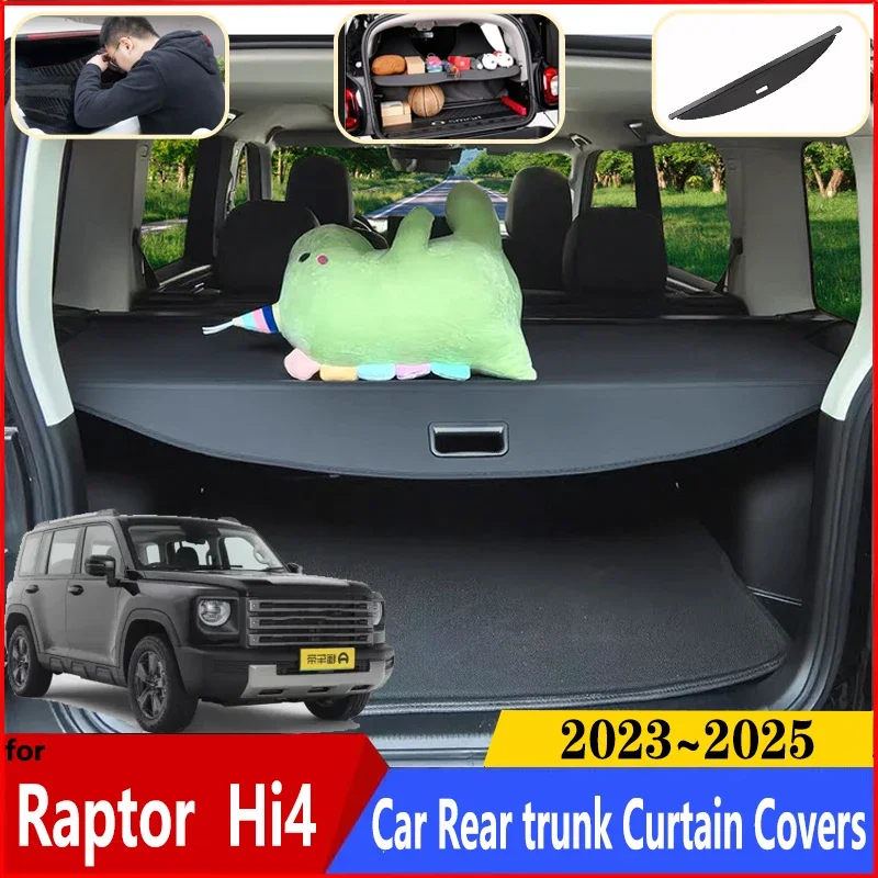 Car Trunk Curtain For Haval Raptor Hi4 2023 2024 2025 Auto Trunk Luggage Curtain Trunk Cargo Covers Anti-peeping Car Accessories