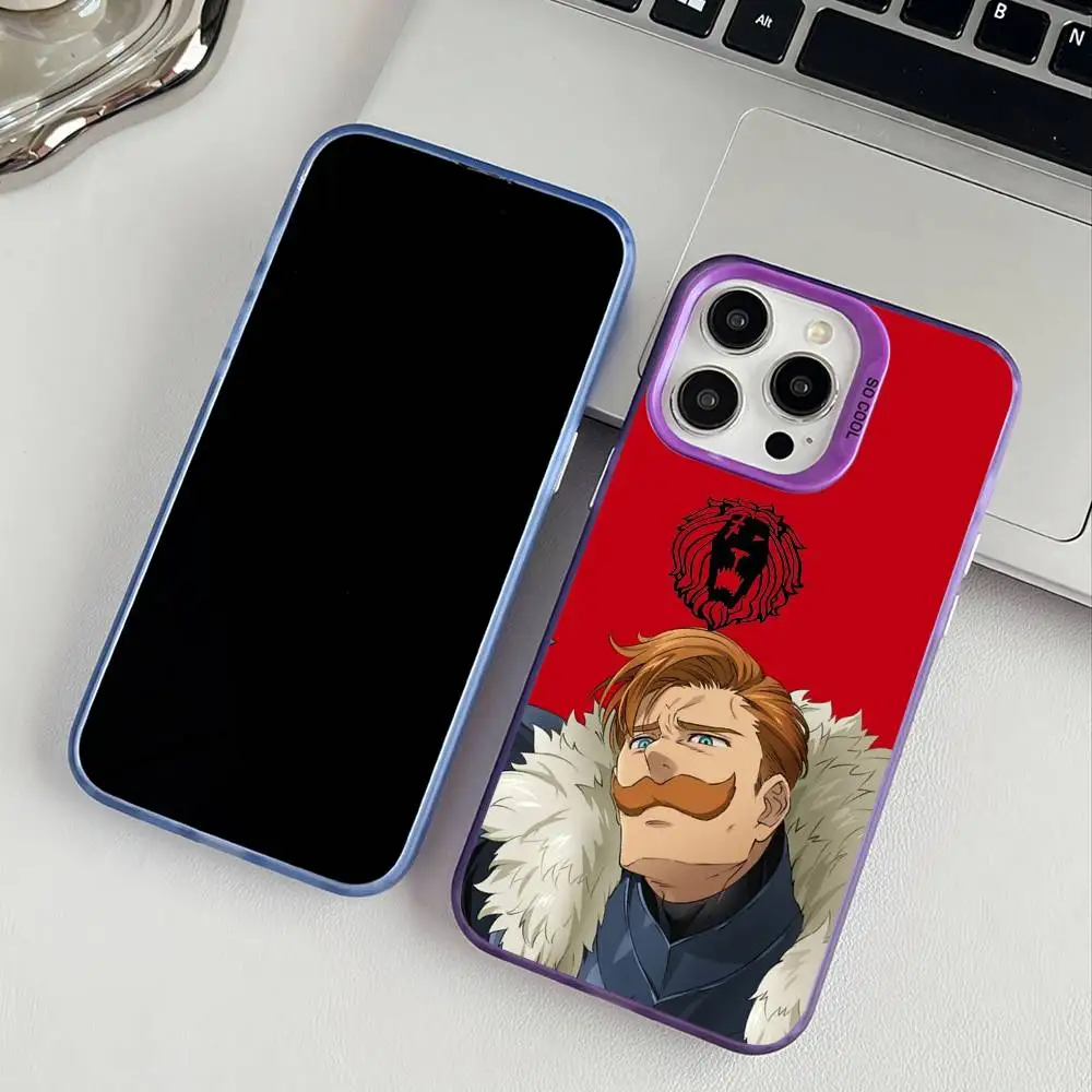 Escanor Seven D-Deadly Sins جراب هاتف آيفون 11 12 13 14 15 16Pro Max Plus حماية تصفيح غطاء الهاتف