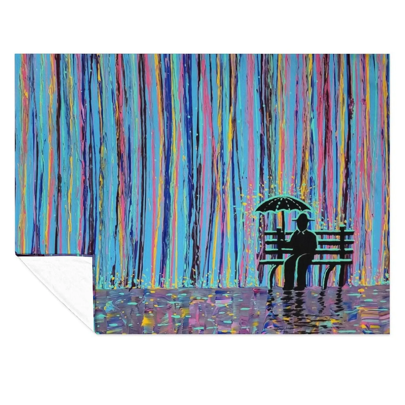 

Acid Rain #3 - (MUCH LARGER REMAKE OF ORIGINAL) Throw Blanket sofa bed Nap Personalized Gift Blankets