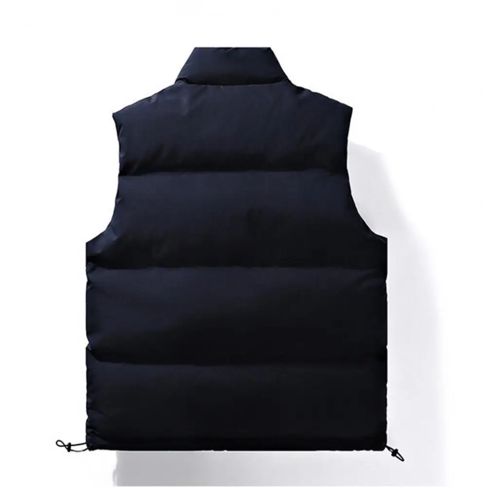 

Cold Weather Vest Coat Men's Stand Collar Down Waistcoat with Pockets Sleeveless Winter Vest Coat for Cold Weather Zipper