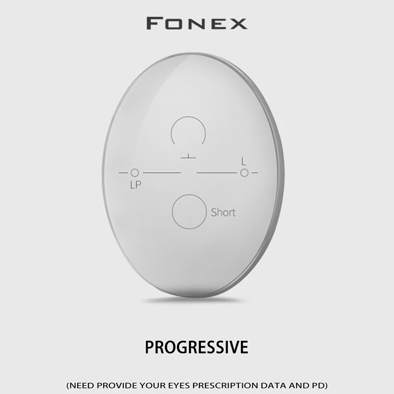Customized 1.56 1.61 1.67 (ADD+0.75~+3.00) Progressive Multifocal Lenses Optical Hyperopia Resistance Short Middle Far Lens