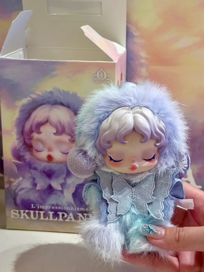 Echte Pop Mart Skullpanda L'Impressionnisme Serie Blind Box Ätherische Schlüsselanhänger Tasche Ornament Geburtstagsgeschenk für Mädchen Kunstliebhaber