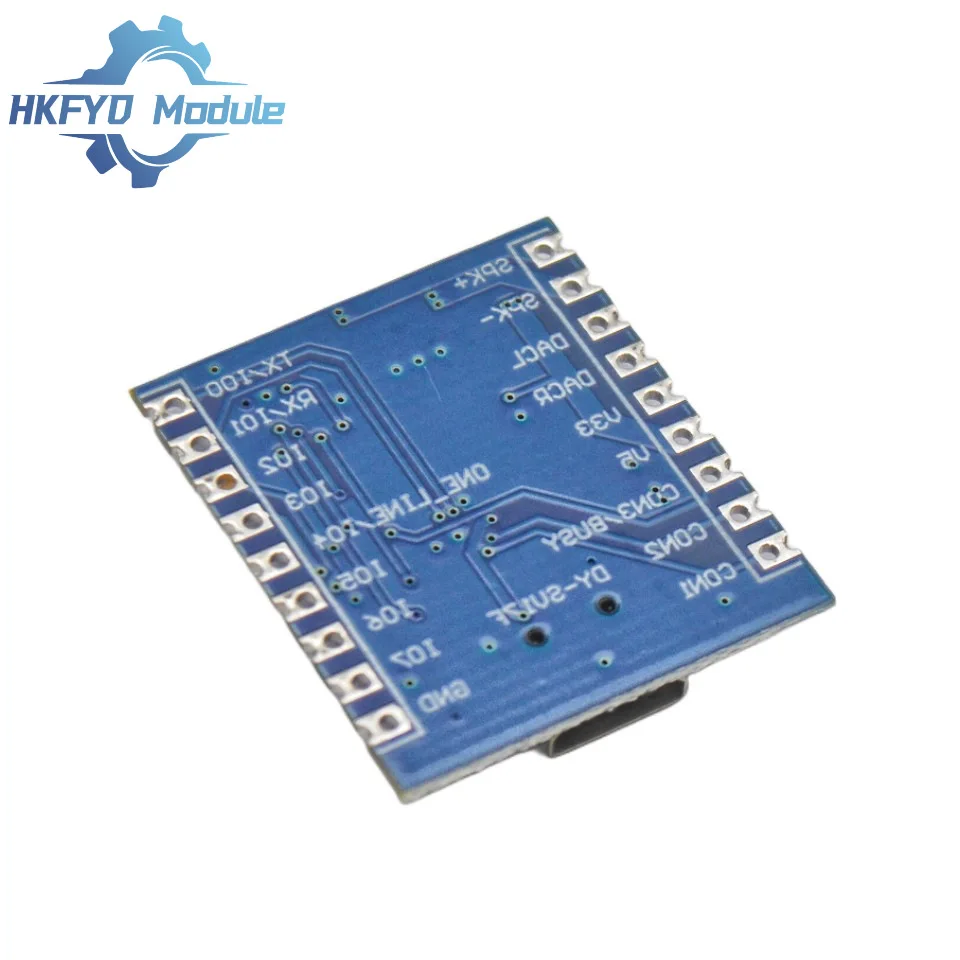 Moduł odtwarzacza MP3 1-10 szt. Moduł głosowy 4MB Odtwarzanie głosu Trigger IO Sterowanie portem szeregowym Pobieranie USB Flash DY-SV17F