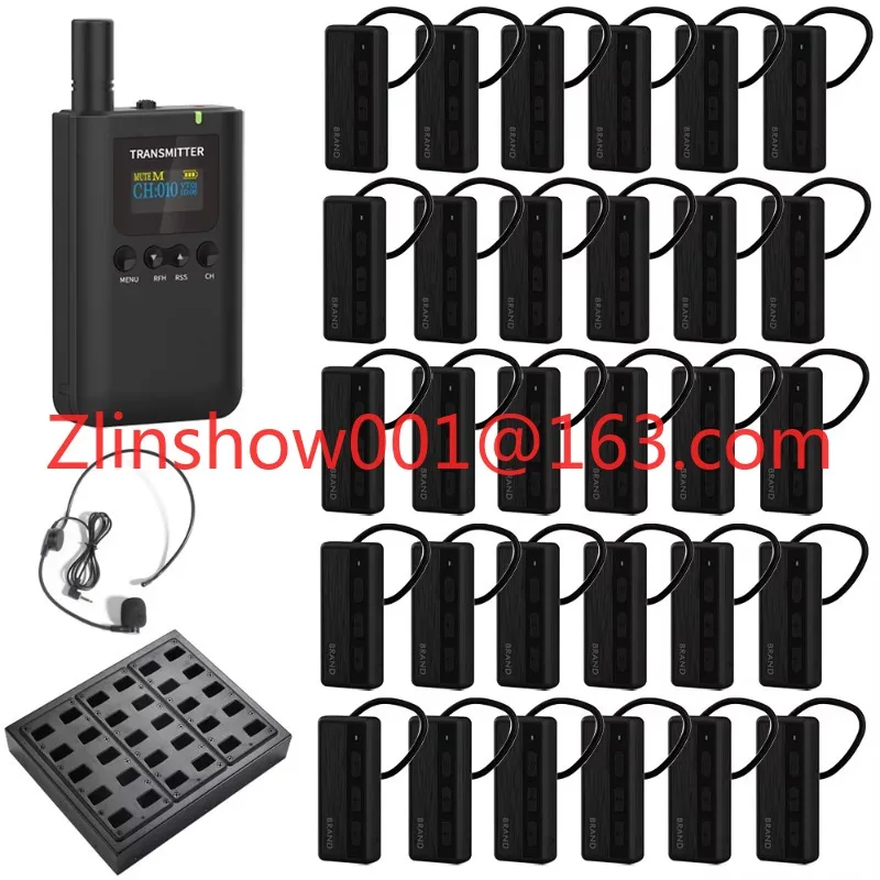Wireless Tour Guide System 2.4G Long Standby Time 9101R Low Consumption for Interpretation Teaching Conference Tourism Visit