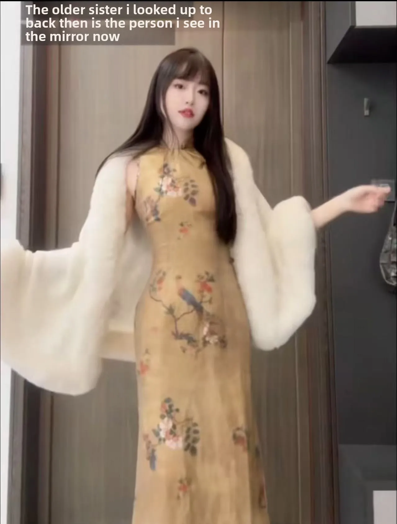 

Свадебное пальто-накидка с меховыми вставками на плечах, индивидуальный пошив, для церемоний, теплая верхняя одежда в китайском стиле, свободный крой, женское пальто