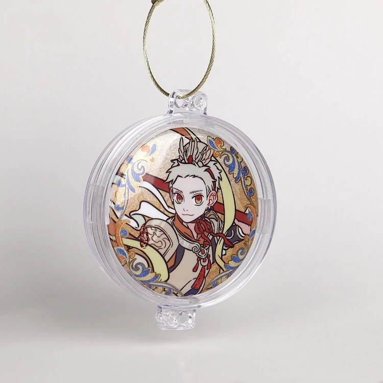 UV Resistant Clear 58/65/75mm Badge Protector Case, Shockproof Pin Display Storage Box with Metal Clasp, for Bag Hanging Decor