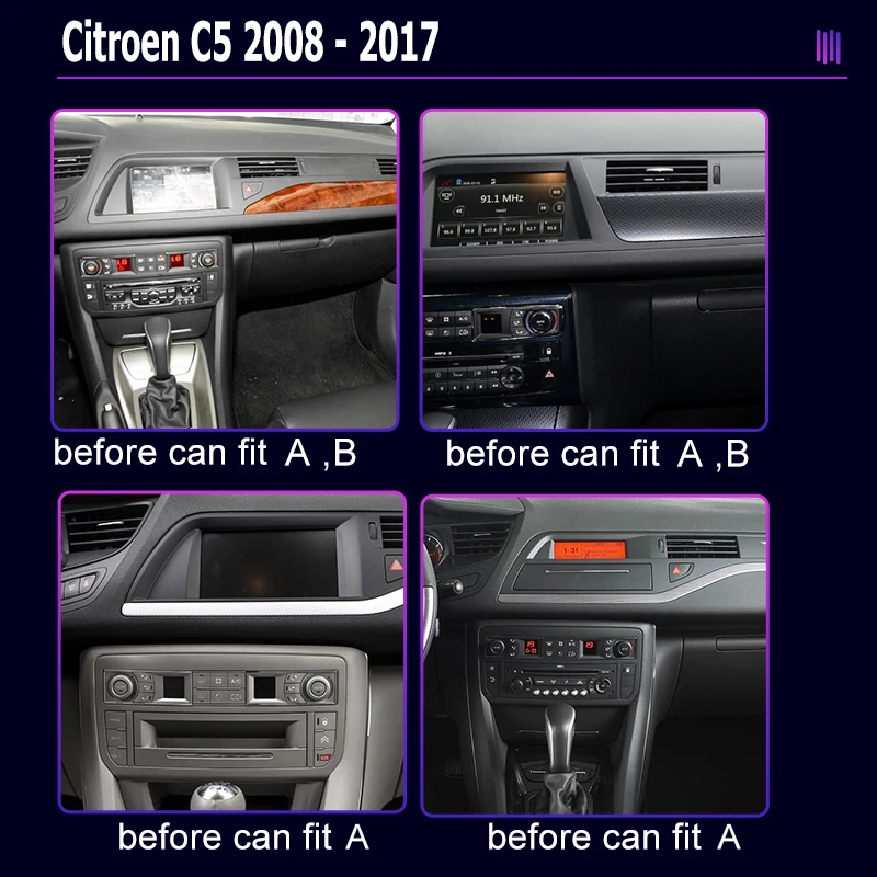 roadivox Android Car Radio for Citroen C5 2008  2017 GPS Navigation Video Stereo Screen Multimedia Player Tape Recorder Carplay