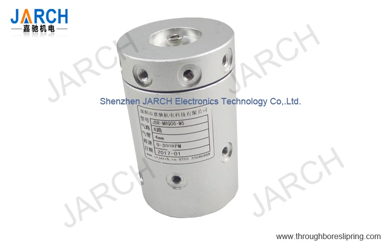 Speed 2000RPM Rotary Union Pneumatic Aluminum Rotary Joint 6 Passage