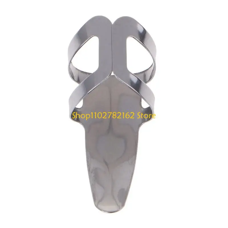 547B 8x Stainless Steel, Open Design, Metal Finger Picks for Guitar Banjo Dobro,