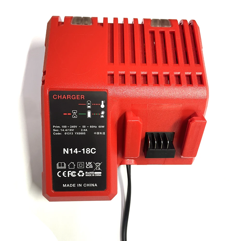 Imagem -06 - Carregador de Bateria Rápido de Substituição Milwaukee N18 M18 Bateria de Iões de Lítio 48591812 48-112420 48-11-1815 48-11-1840 48 11