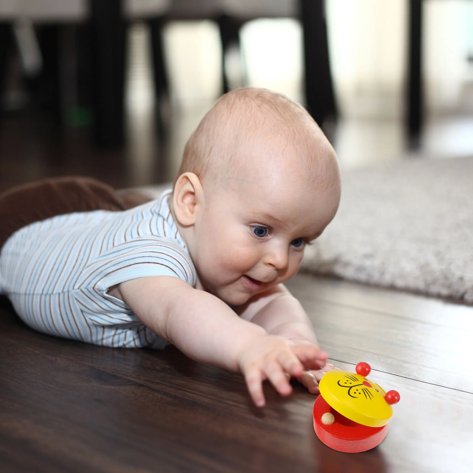 ไม้ castanets สัตว์เคาะของเล่นเด็กหัดเดินเครื่องดนตรีปริศนาปริศนา