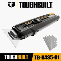 Toughbuilt TB-H4S5-01 Scraper Utility Knife with 5 Blades TOUGHBUILT Folding Utility Knife Set Hand Tools