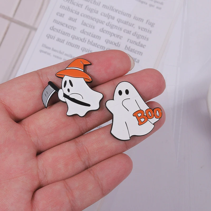 Clothing Accessories Backpack Pin Badge Lapel Brooch Ghost Pin Ghost Cat Pin Halloween Ghost Grave