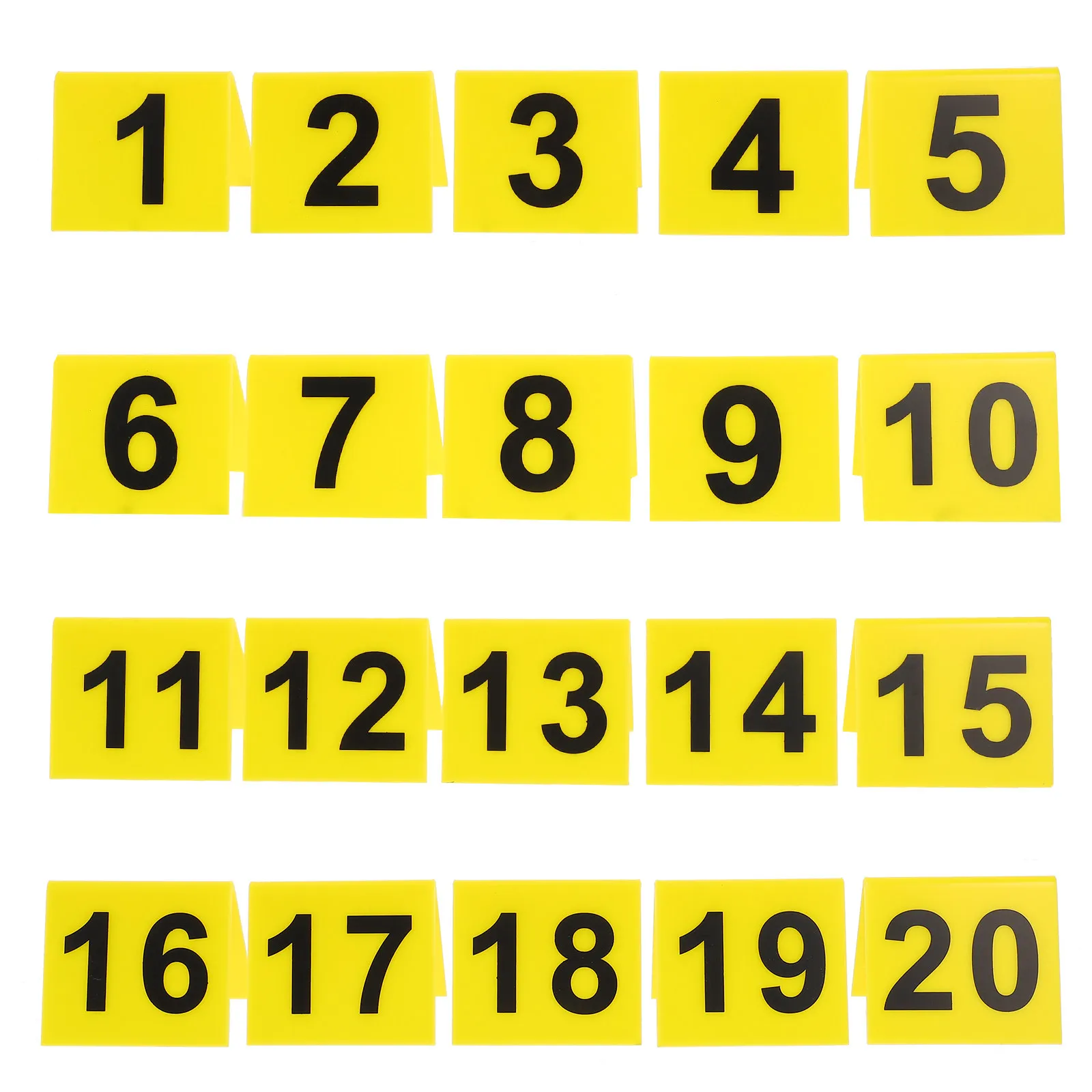 

20 шт. акриловых V-образных табличек с номерами столов, двусторонние, многоразовые, для ресторанов, компактные, минималистичные, легко читаемые