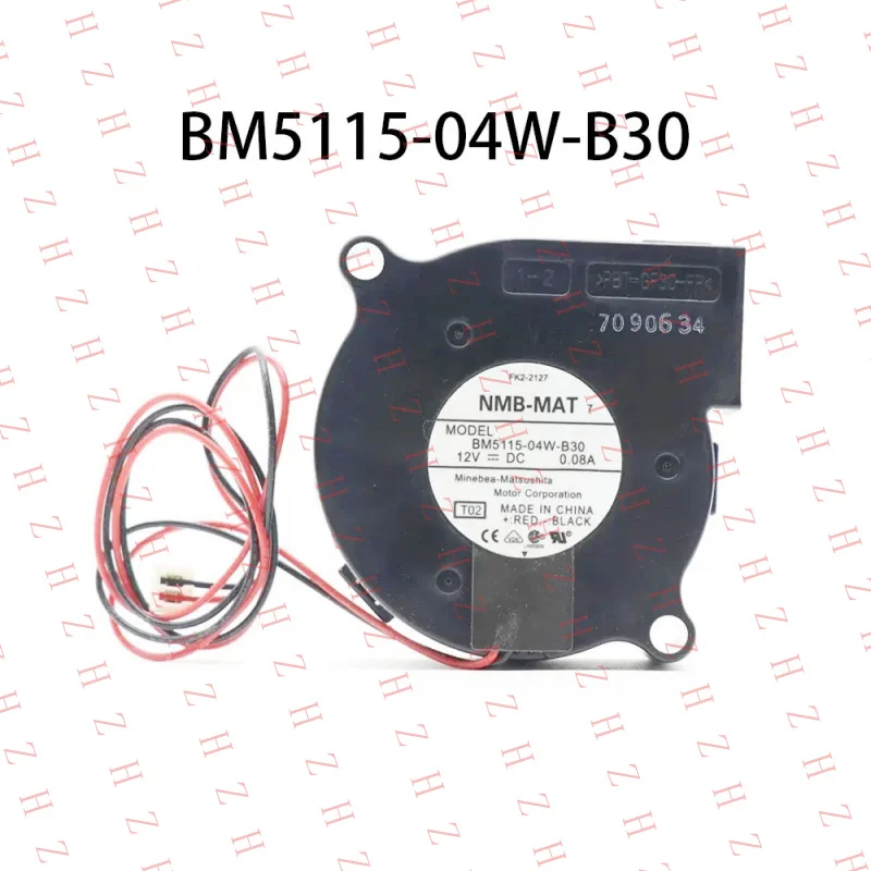 P+  for NMB BM5115-04W-B30 DC 12V 0.08A 50*50*15MM Energy-Efficient CPU Cooling Fan