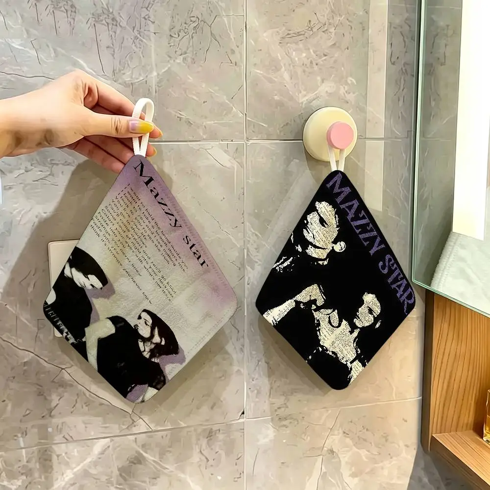 Music Album M-Mazzy Star  Household Hanging Towel, Polyester Cotton Hand Wiping Towel, Sturdy for Bathroom Bedroom