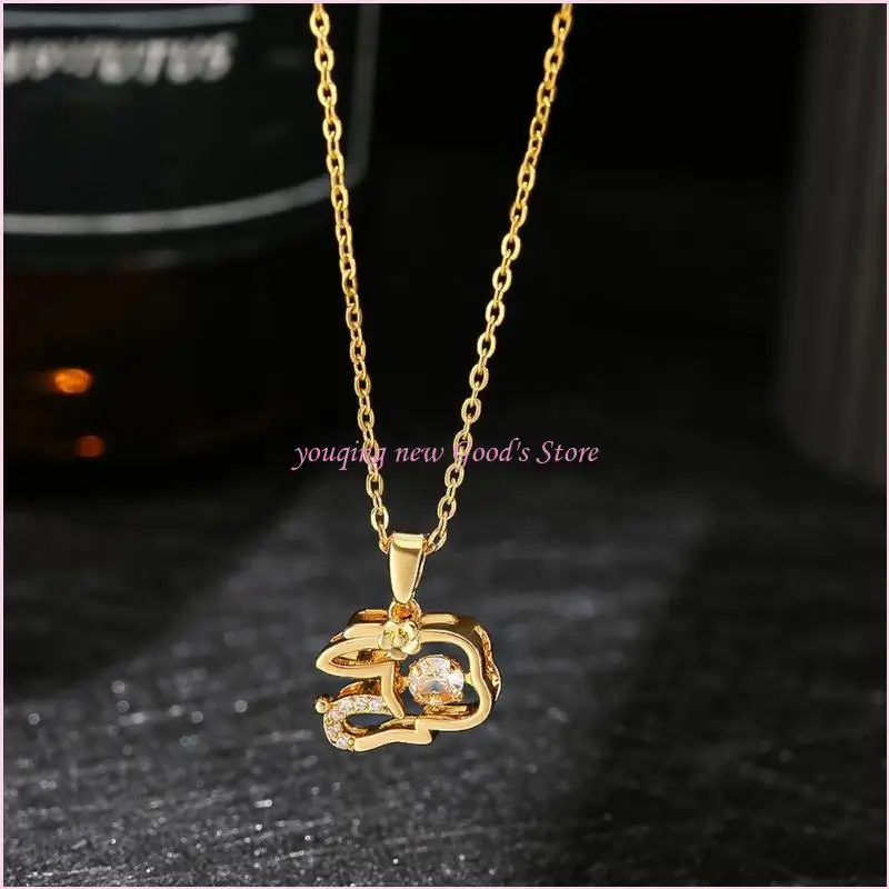 57QA Dynamic necklace women's Titaniumee steel necklace pendant