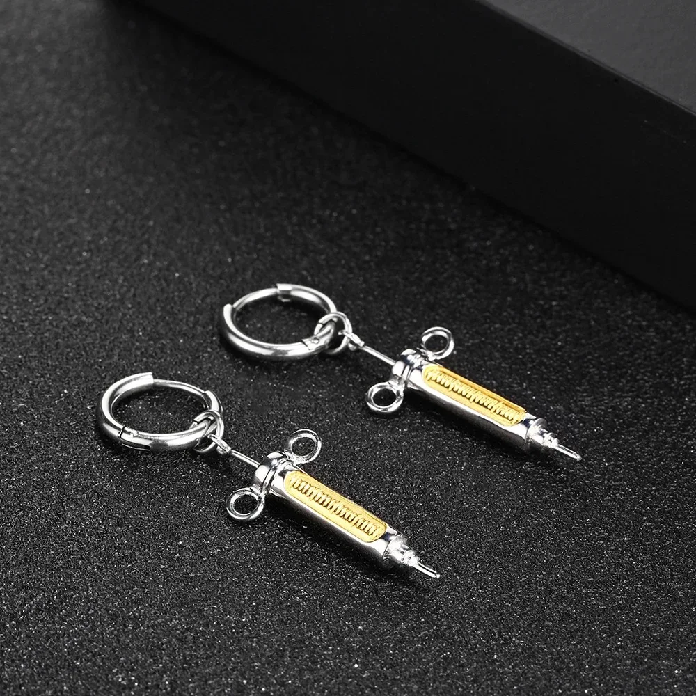 الفيلم الإنجليزية المريض موضوع القرط مجوهرات خمر حقنة شكل المينا سبائك معدنية تأثيري الدعائم اكسسوارات #1