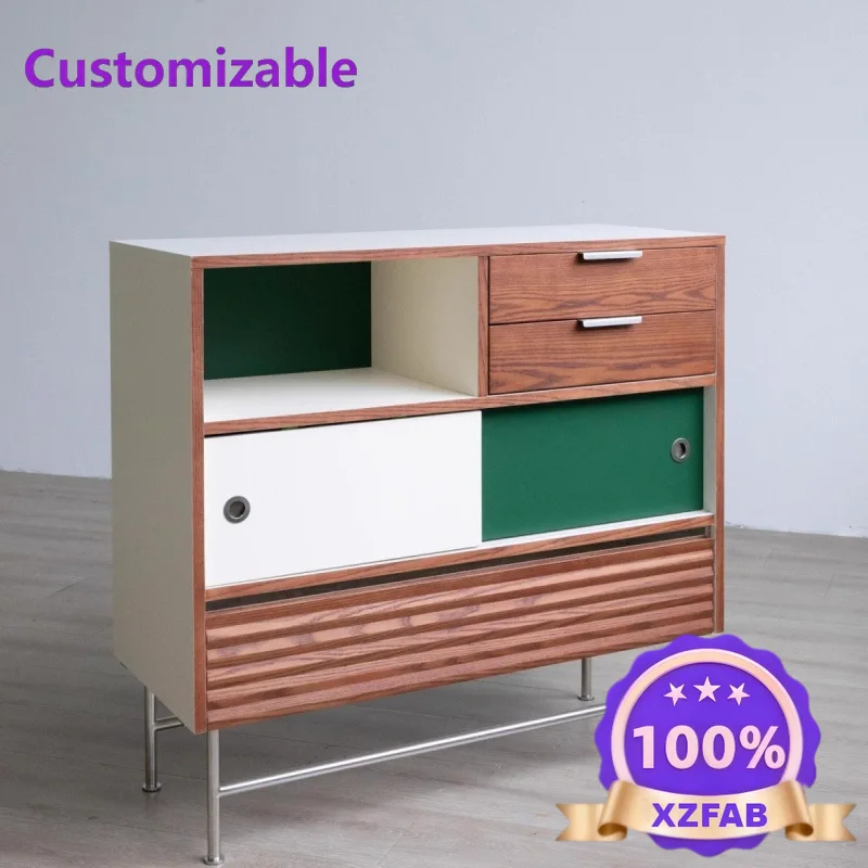Factory Direct 2026 Side cabinets Danish medieval Bauhaus lockers Colored restaurant bookcases Storage side cabinets