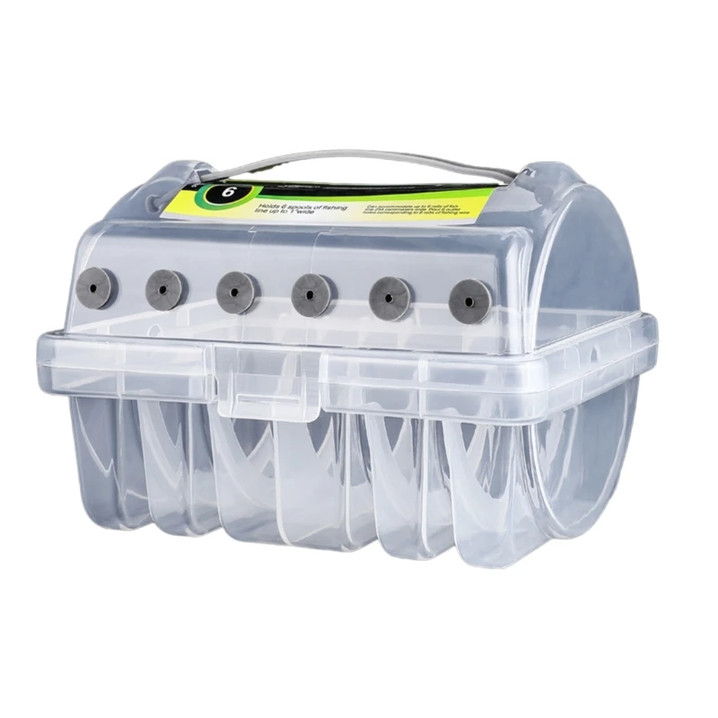 

Органайзеры для лески, 6 отделений, чехол для хранения лески, портативная намотка лески, коробка для катушек, многофункциональная коробка для снастей