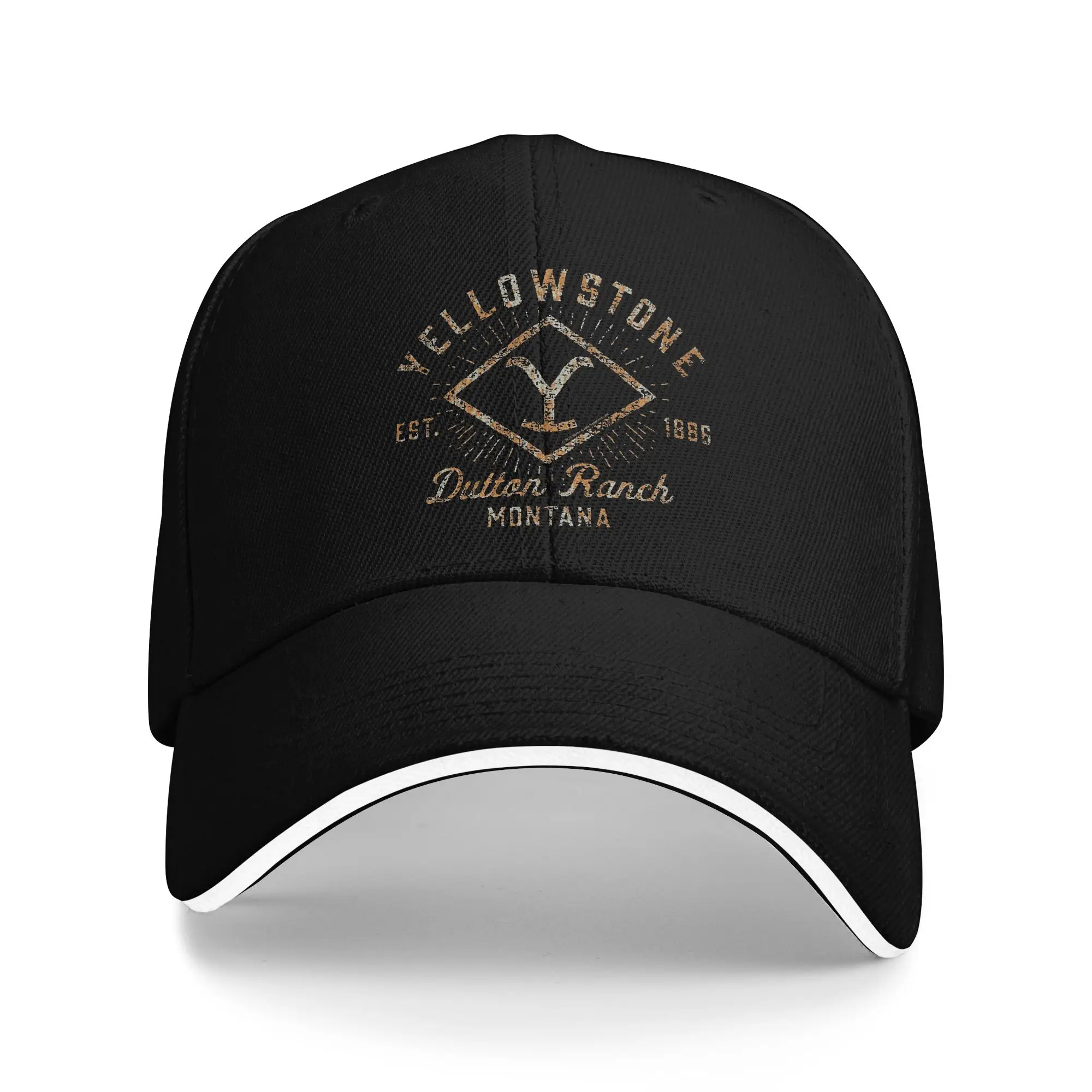 Baseball Cap Yellowstone Dutton Ranch Sunburst Vintage Men Women Baseball Cap Hats Cap Formal Activities Gift Snapback Hat