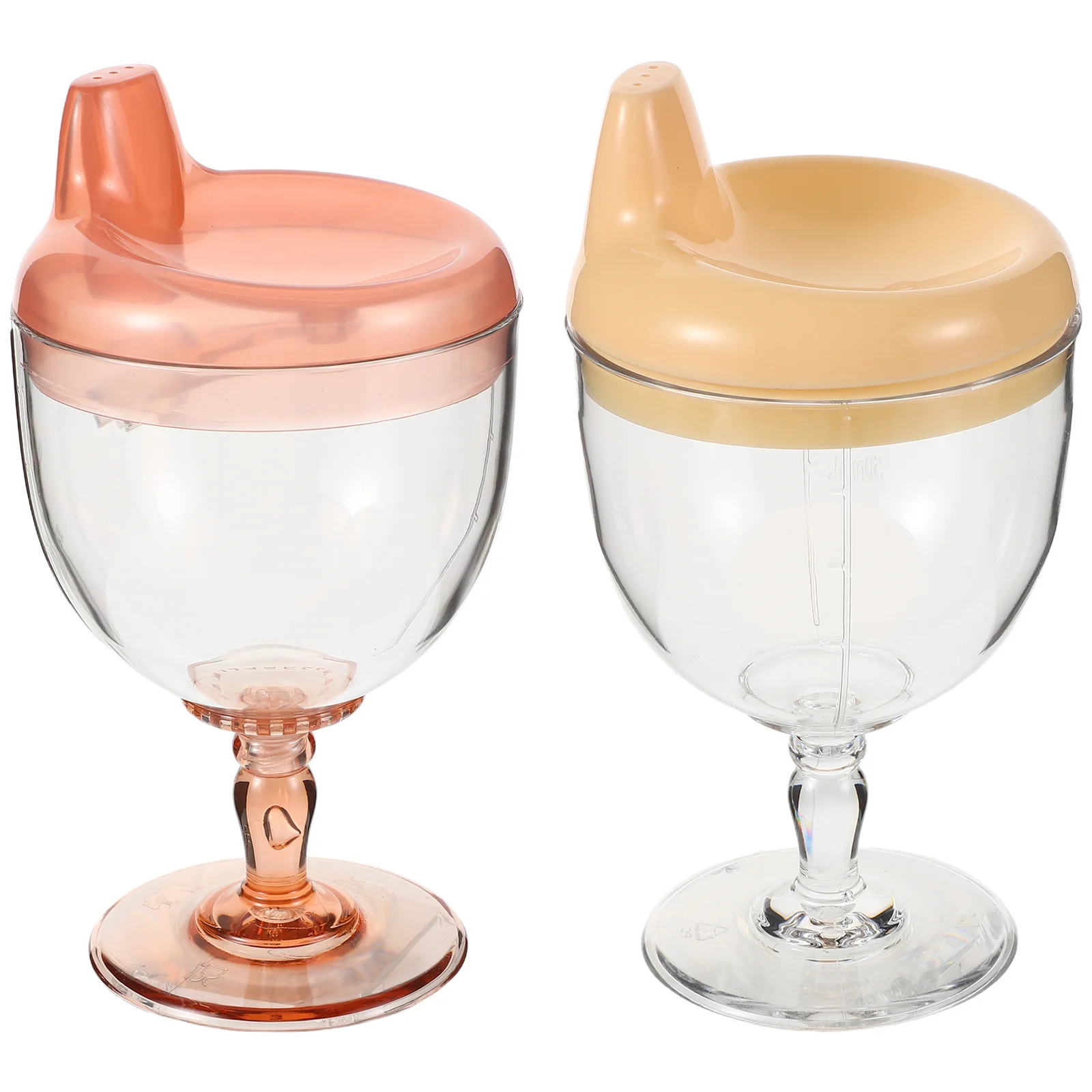 

2pcs Highball Cup For Baby Training Cups Antidrop Design Multipurpose Plastic Water Cup Toddler Milk Container Kid Drinking