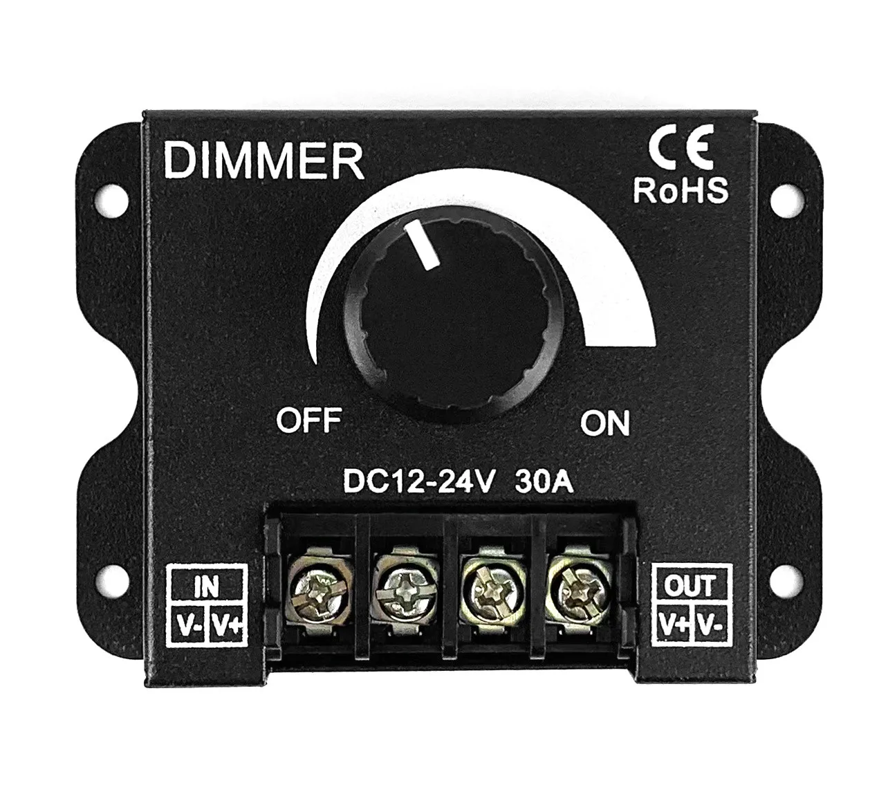 LED Dimmer Smart DC 12V 24V Knob Switch 30A 360W Voltage Regulator Adjustable Controller For LED Strip Light brightness control