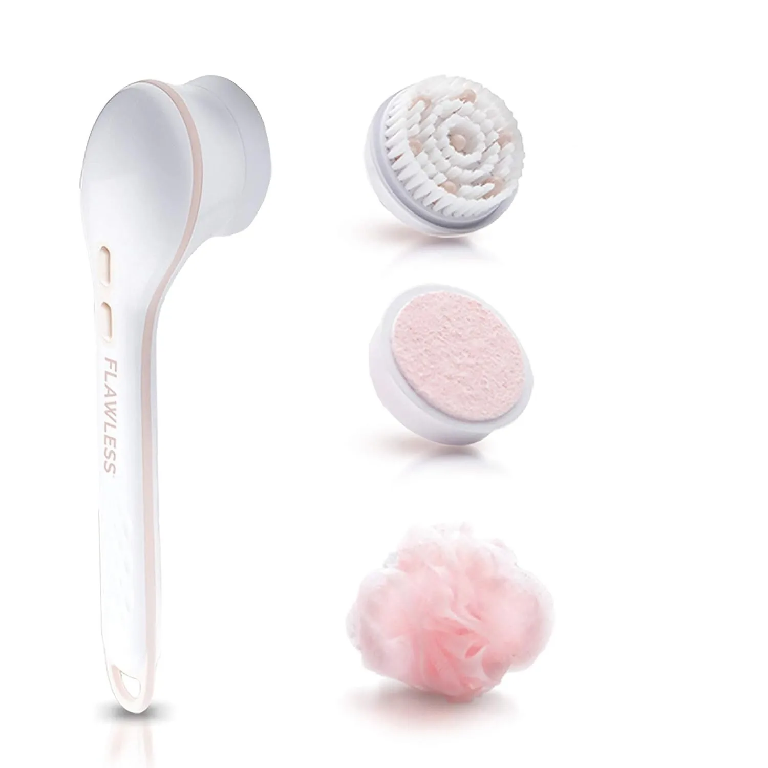 

Spa rotating body brush and shower stick
