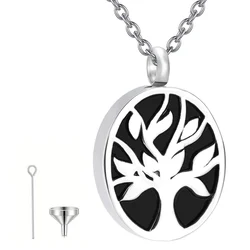  Tree Of Life Urn Necklaces for Ashes for Women Men Cremation Pendant Necklace for Ashes Stainless Steel Memorial Jewelry