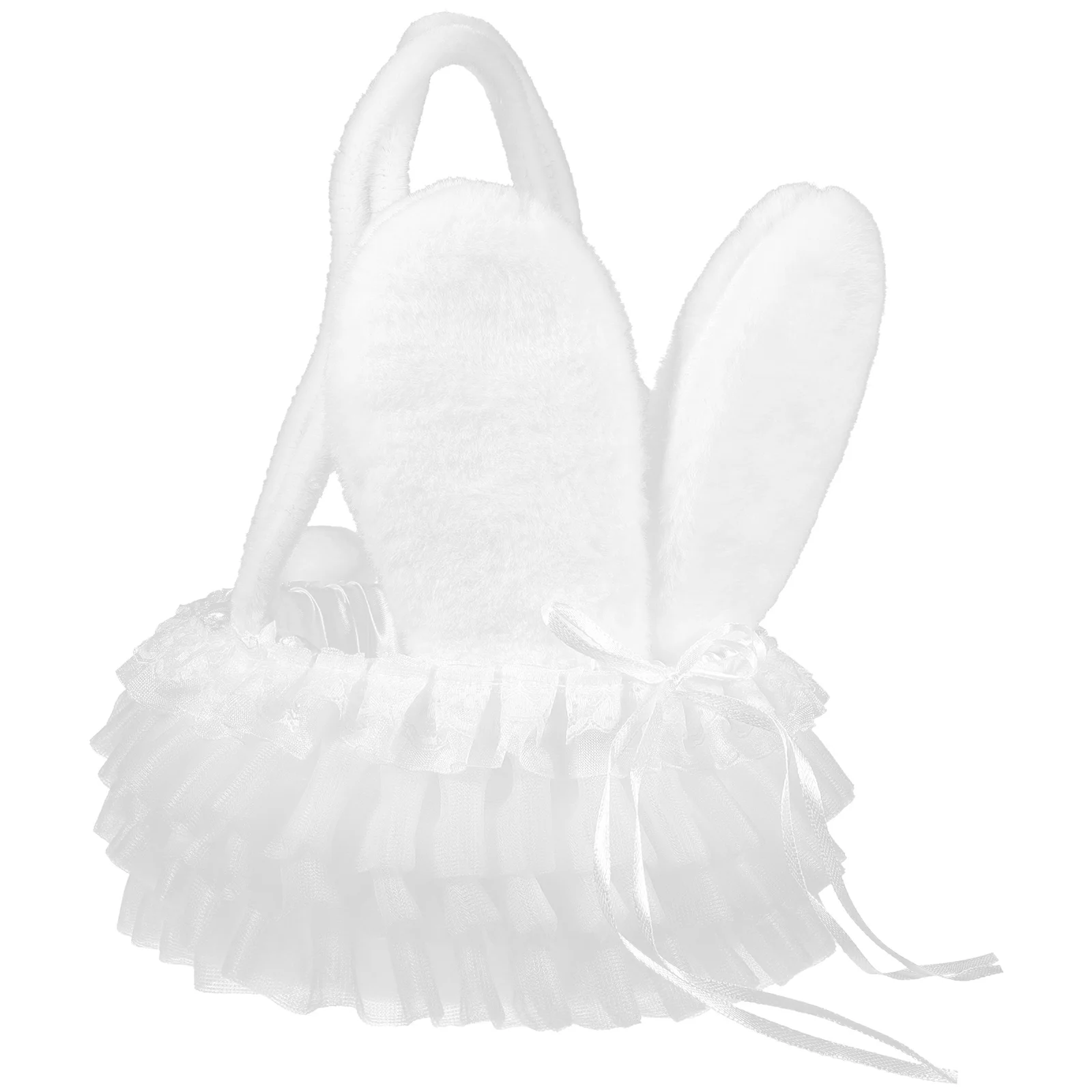 

Bunny Ear Tote Basket Handle Easter Flower Girl Accessory Wedding Celebration Flower Girl Baskets for Weddings