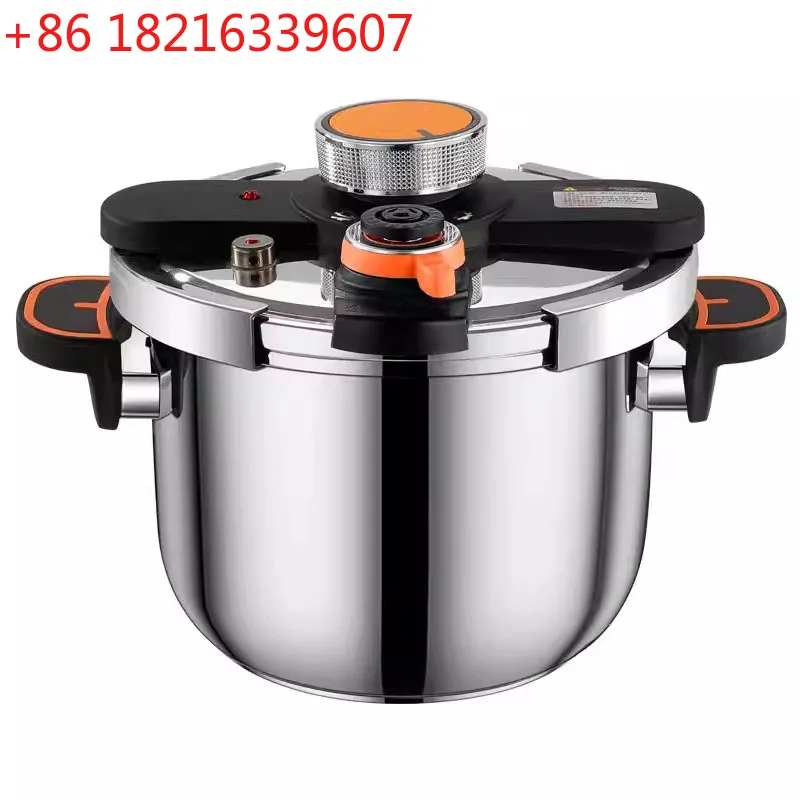 YAO 304 Stainless Steel Thickened Explosion-proof Pressure Cooker 4/5/6/8L Large Capacity Induction Cooker Gas Stove Is Suitable