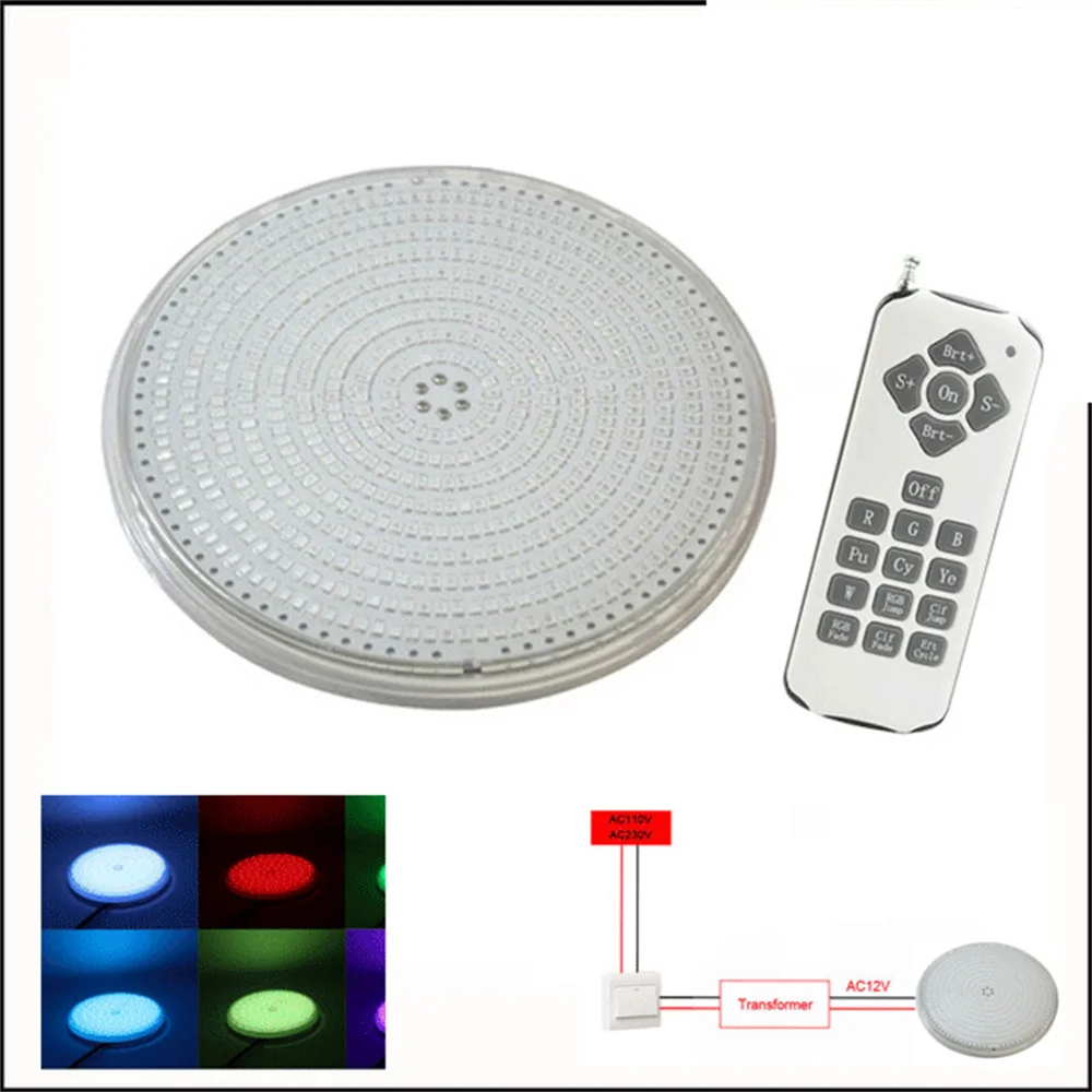 25W RGB LED Swimming Pool Light 30W 35W 45W 55W Resin Filled Underwater Pond Lighting IP68 Multicolor LED Underwater Spotlight