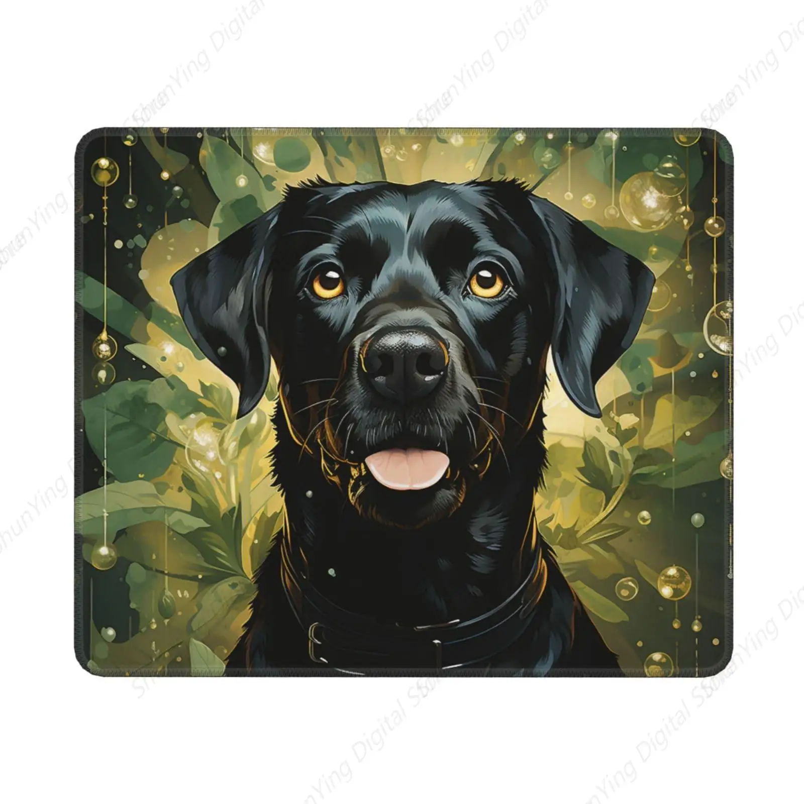 Mouse pad antiderrapante com padrão de cachorro de estimação, base de borracha durável para mesa de jogos, adequado para jogos e computadores de trabalho 18*22cm