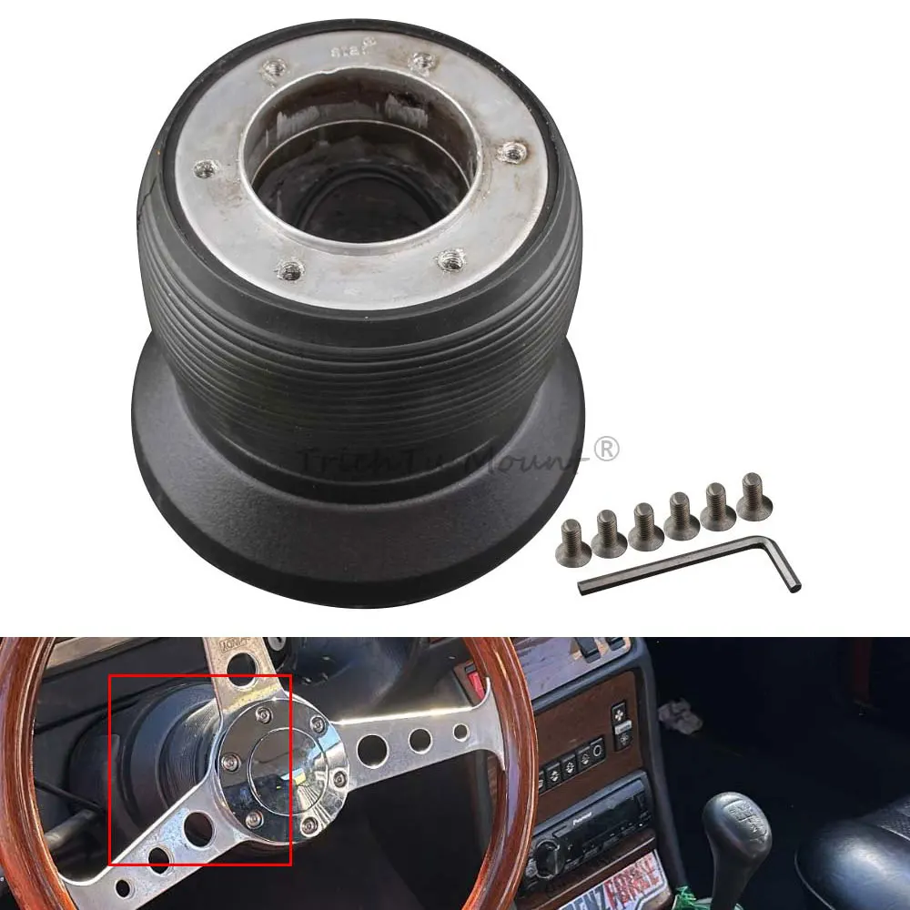 

Адаптер ступицы рулевого колеса с 6 отверстиями, комплект Boss для BENZ W123 W124 W126 190E с большим отверстием 21 мм, автомобильные аксессуары