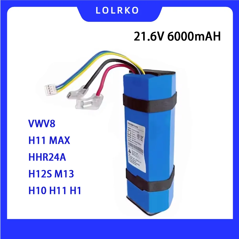 

New Li-ion Battery for Dreame H11 MAX H12 VWV8 VWV9 Handheld Wireless Wet Dry Smart Vacuum Cleaner Accessories 6000mAh Battery