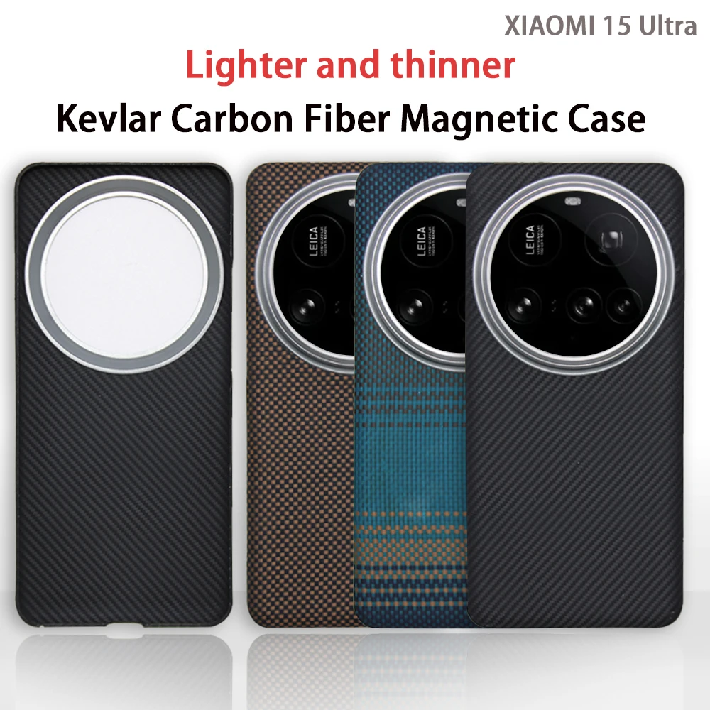 

Magnetic Case for Xiaomi 15 Ultra MagSafe Case Carbon Aramid Fiber Case Ultra-Thin Lightweight Slim Cover for Xiaomi 15 Ultra