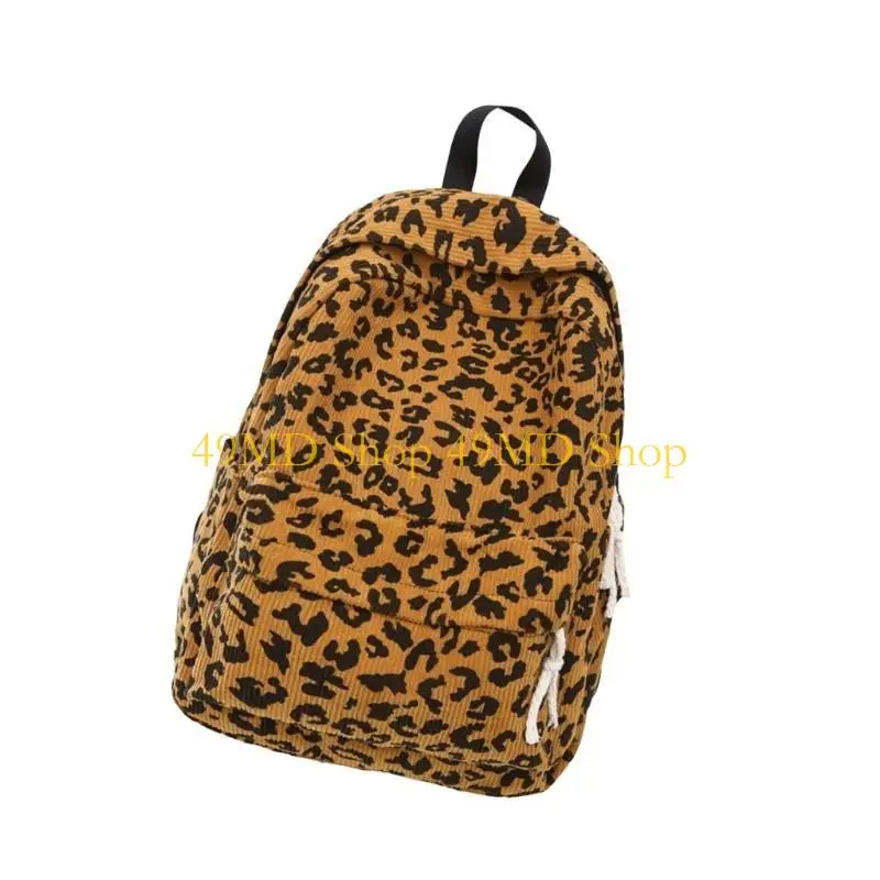 49MD Travel Backpack Leopard Print Backpack School Bag Aesthetic Backpack for Teens