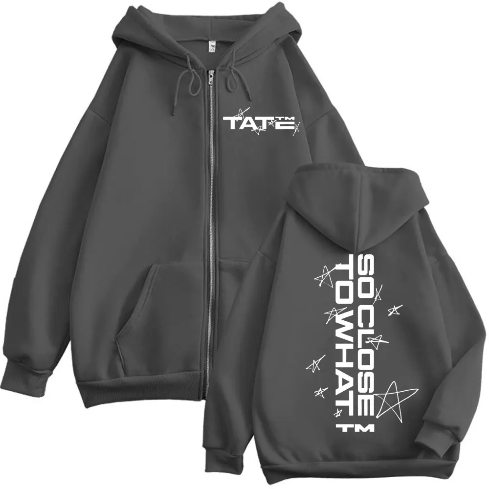 تيت ماكراي قريب جدًا لماذا طباعة قلنسوة بسحاب جودة عالية موضة زمم البلوز الرجال النساء بلوفرات الصوف المتضخم